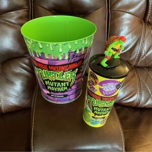 Teenage Mutant Ninja Turtle Mutant Mayham Popcorn movie tin/cup